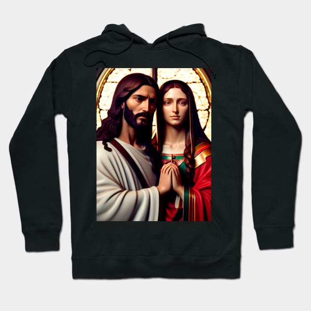 Jesus Christ next to Saint Mary Magdalene Saint Madeleine Hoodie TeePublic
